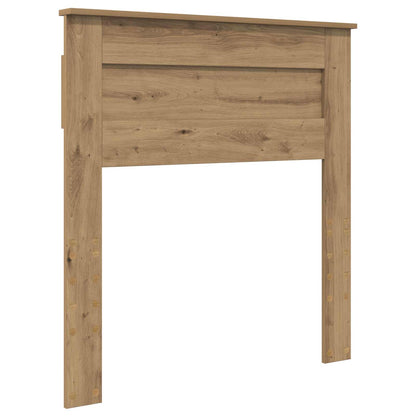 vidaXL Bettrahmen mit Kopfteil Artisan-Eiche 90 x 190 cm Holzwerkstoff