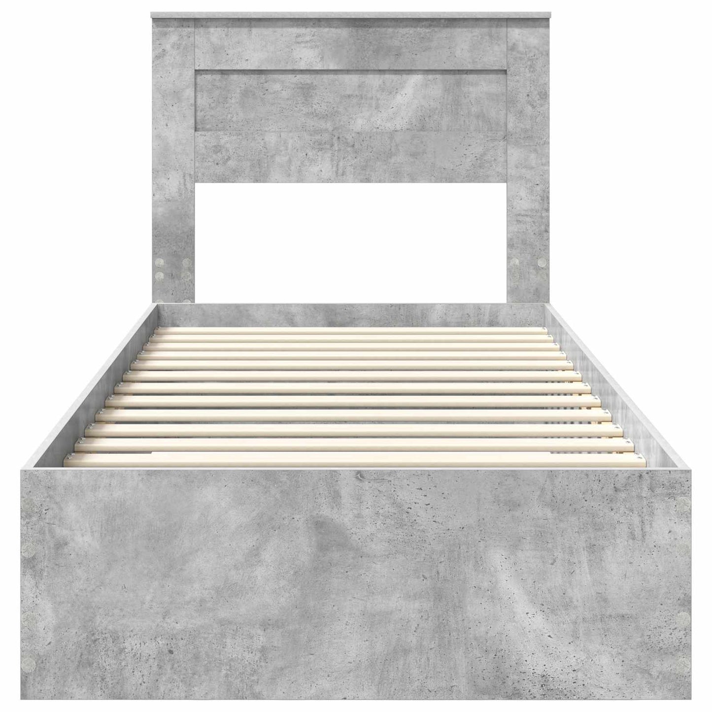 vidaXL Bettrahmen Beton Grau und Silber 75 x 190 cm Holzwerkstoff