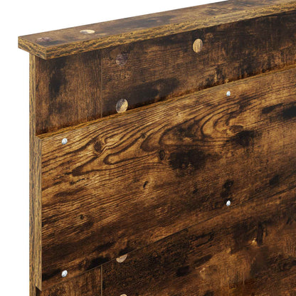 vidaXL Bettrahmen Rauchige Eiche und Silber 75 x 190 cm Holzwerkstoff