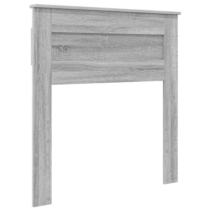 vidaXL Bettrahmen Graue Sonoma und Silber 75 x 190 cm Holzwerkstoff