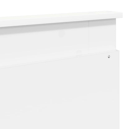 Bettrahmen mit Kopfteil Weiß 200 x 200 cm Massives Kiefernholz