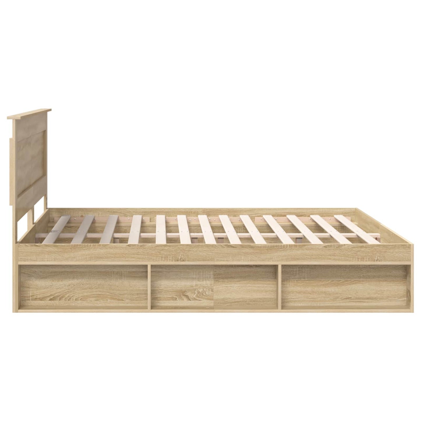vidaXL Bettrahmen Sonoma 200 x 200 cm Massives Kiefernholz