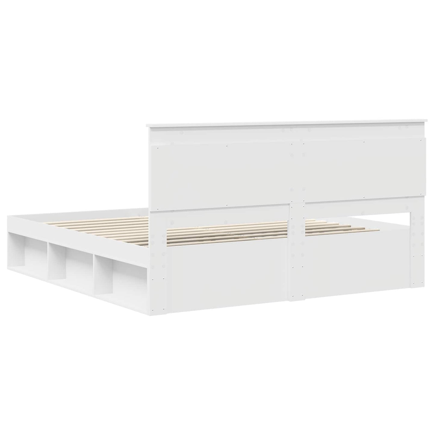 vidaXL Cadre de lit avec tête de lit Blanc 180 x 200 cm Bois de pin massif