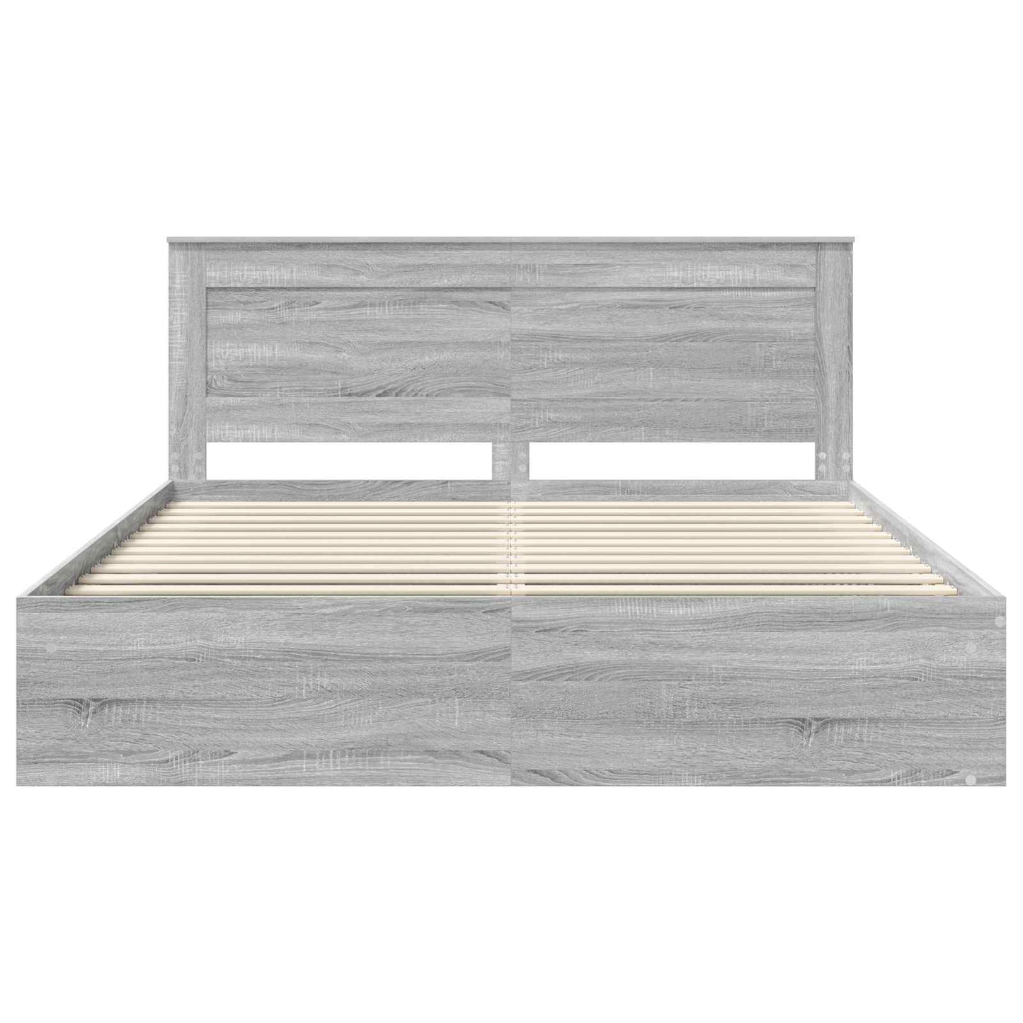 vidaXL Cadre de lit Gris Sonoma 180 x 200 cm Bois de pin massif