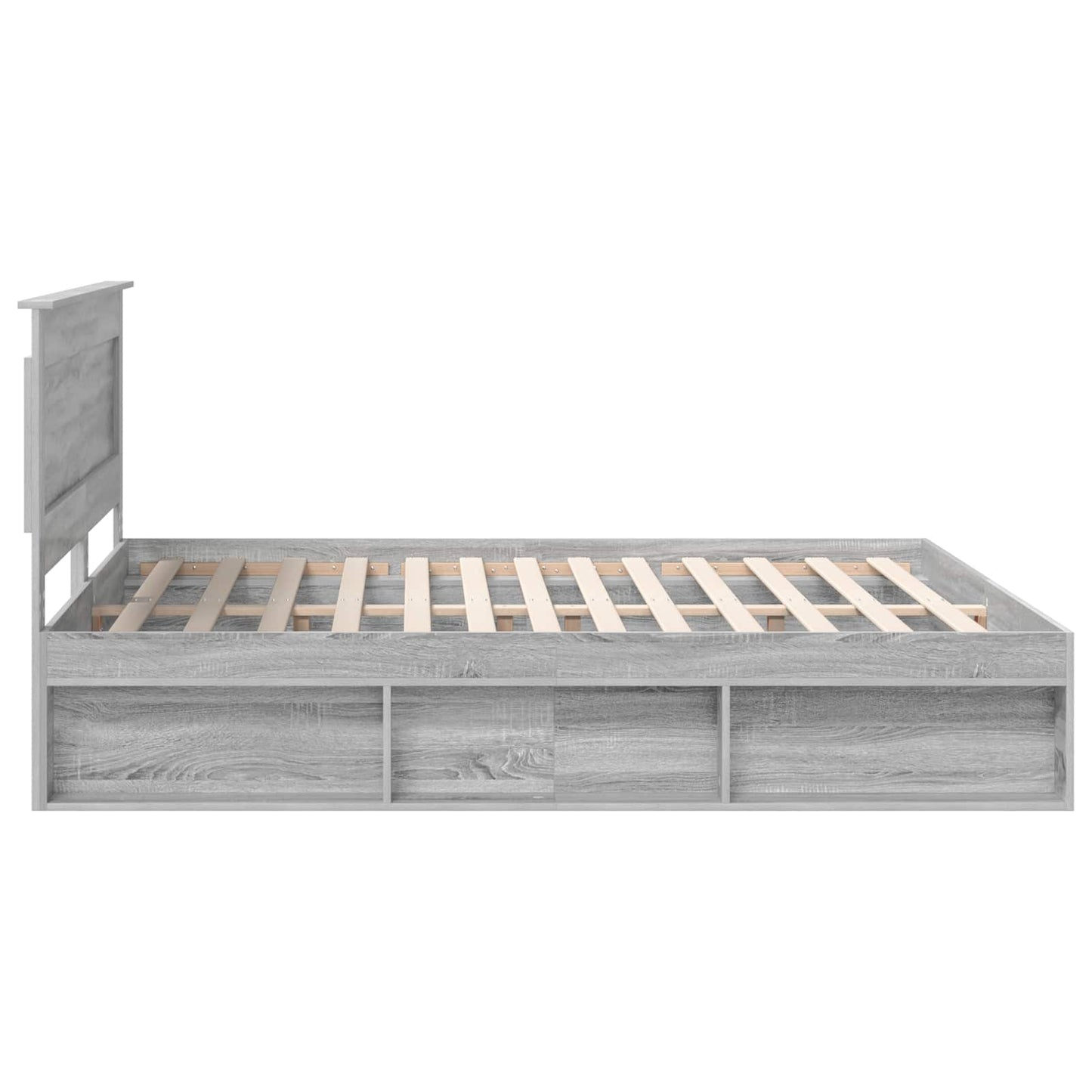 vidaXL Cadre de lit Gris Sonoma 180 x 200 cm Bois de pin massif