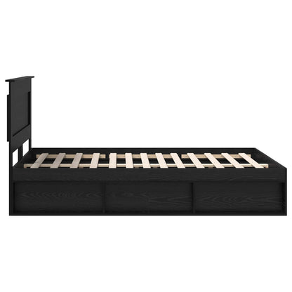 vidaXL Cadre de lit noir 150 x 200 cm en bois de pin massif