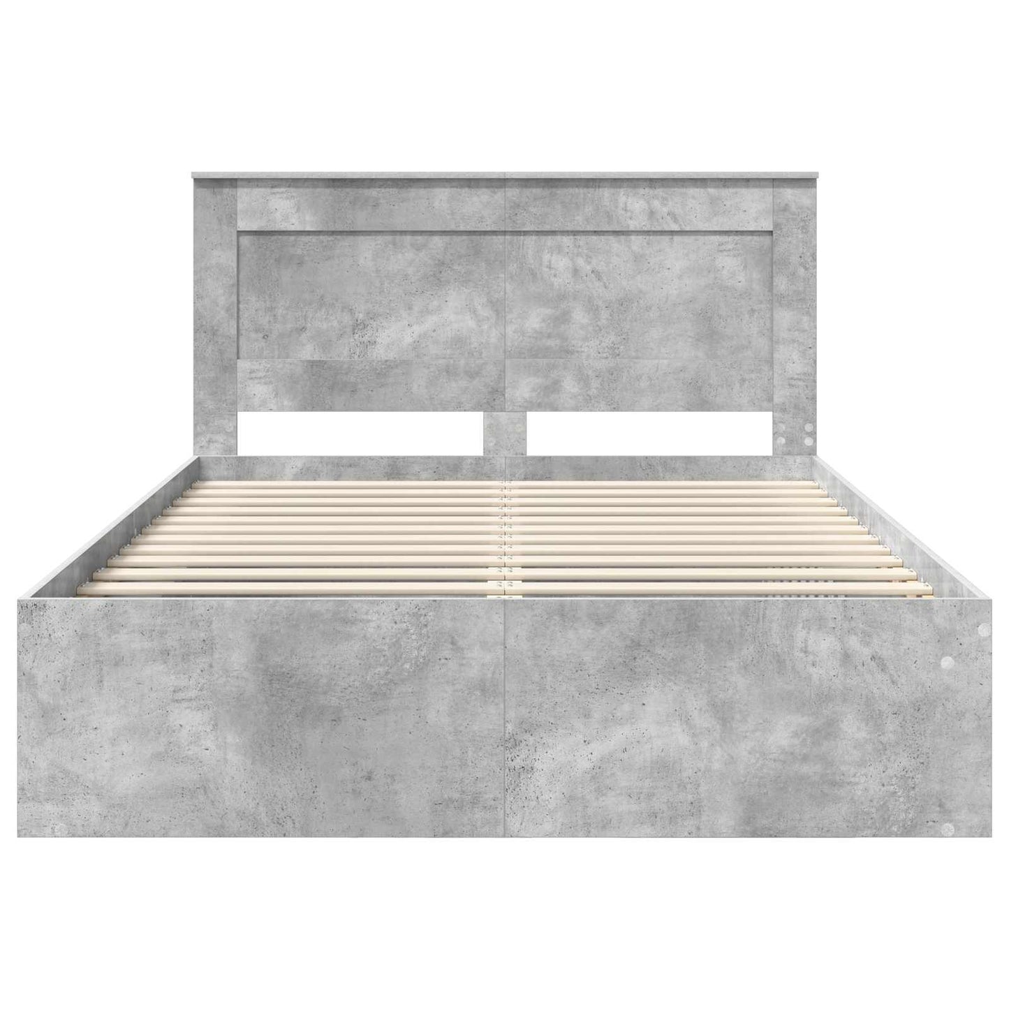 vidaXL Cadre de lit gris béton 150 x 200 cm Bois de pin massif