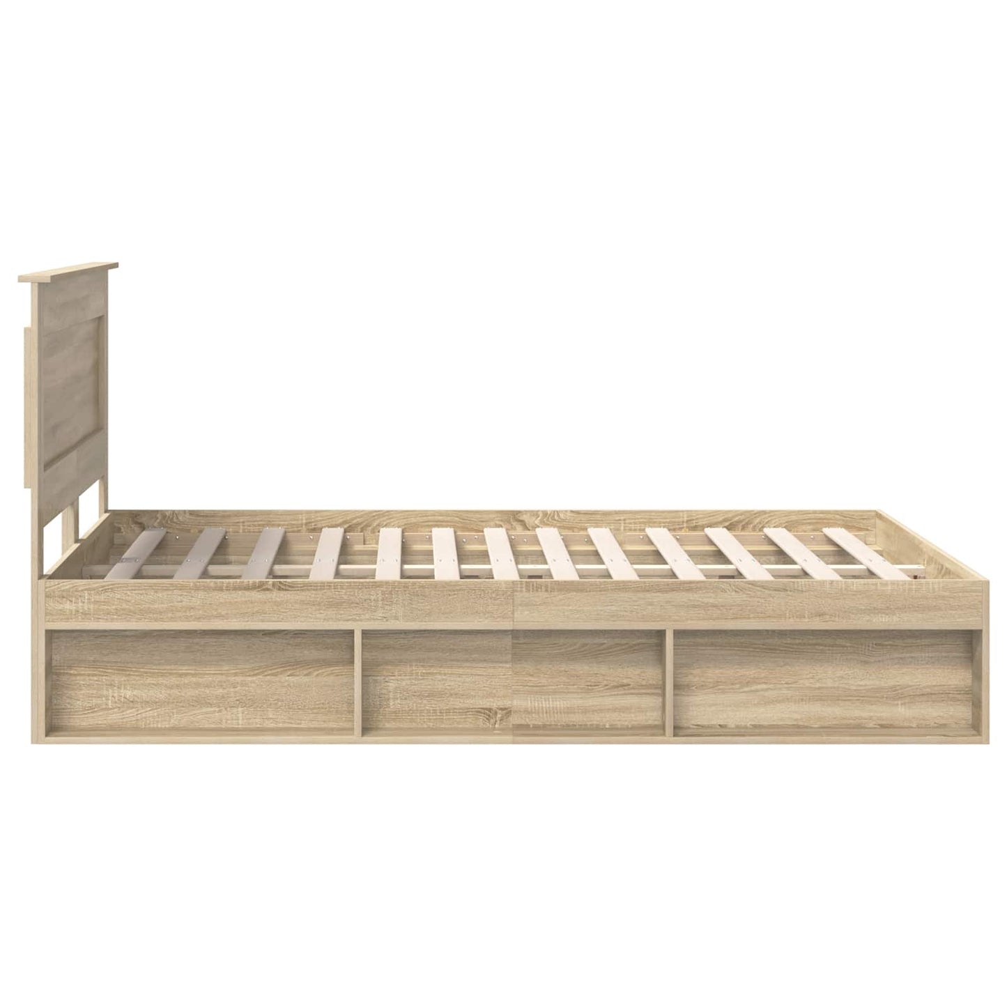 vidaXL Cadre de lit Sonoma 140 x 190 cm Bois de pin massif