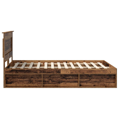 Bettrahmen Altholz 140 x 190 cm Massives Kiefernholz