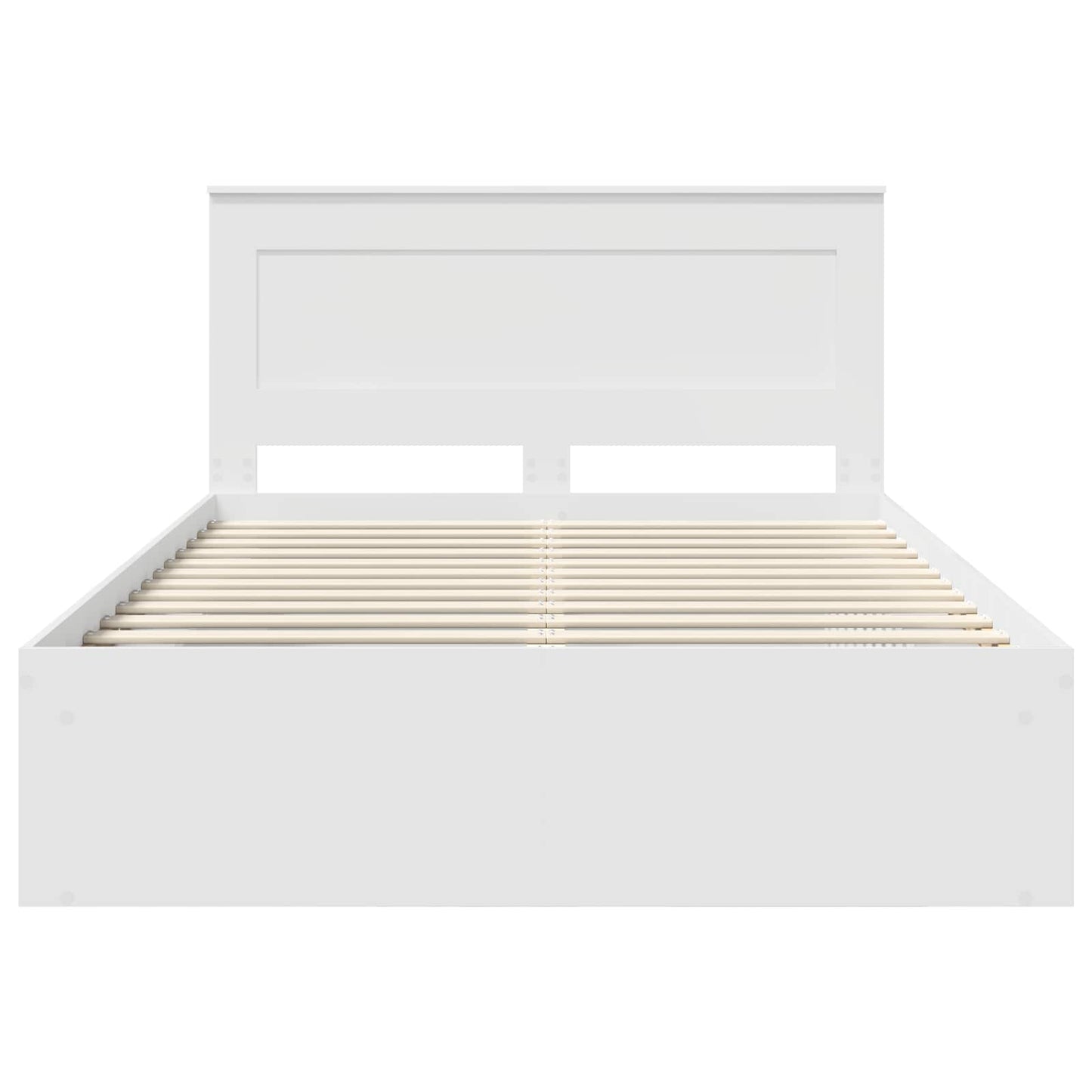 vidaXL Cadre de lit avec tête de lit Blanc 140 x 200 cm Bois de pin massif