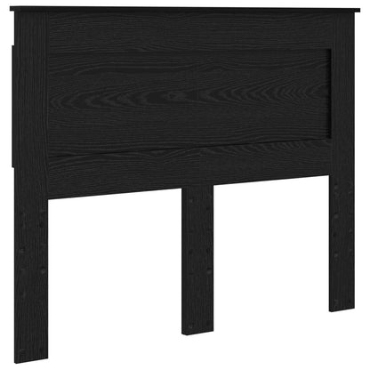 vidaXL Bettrahmen Schwarz 135 x 190 cm Massives Kiefernholz