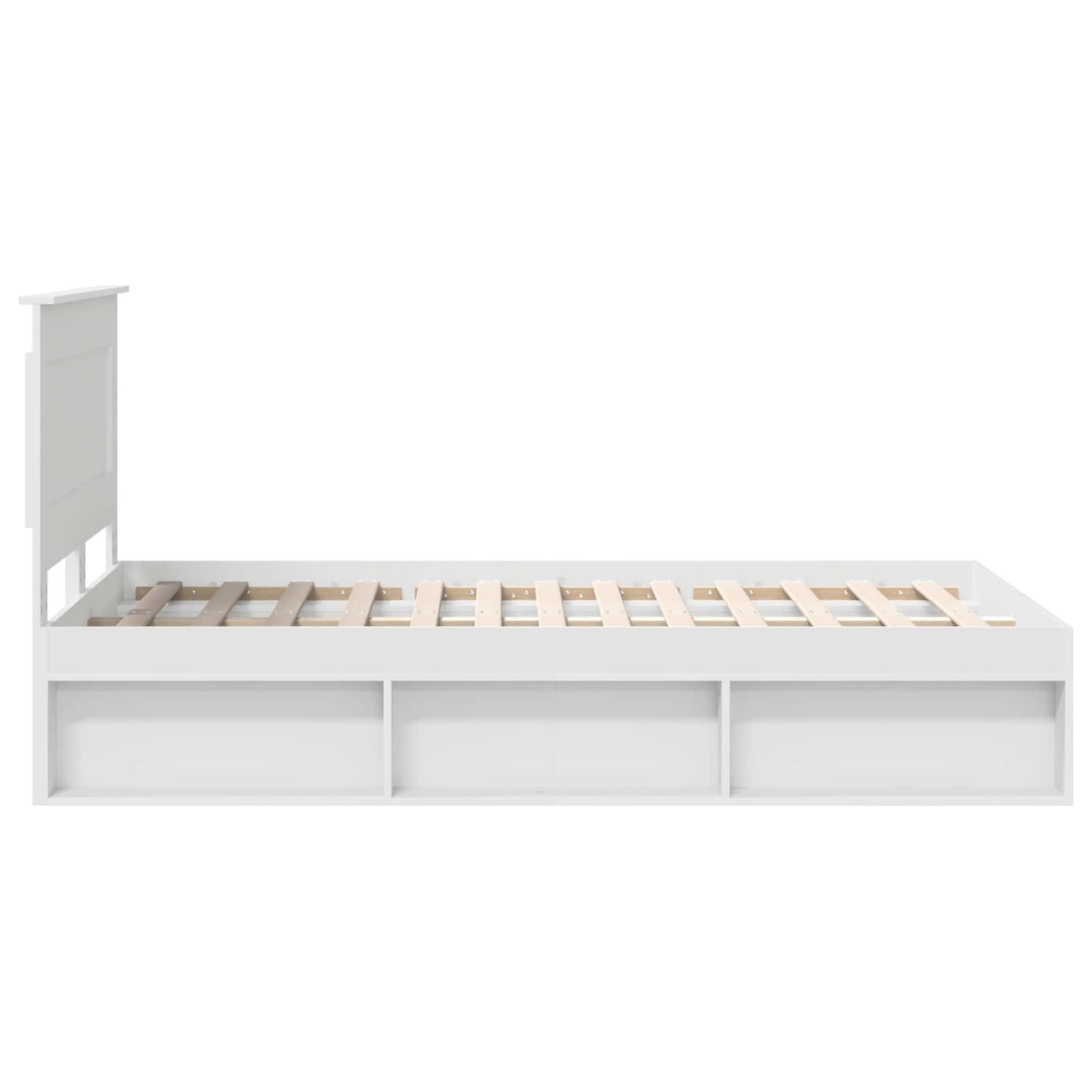 vidaXL Cadre de lit avec tête de lit Blanc 120 x 190 cm Bois de pin massif
