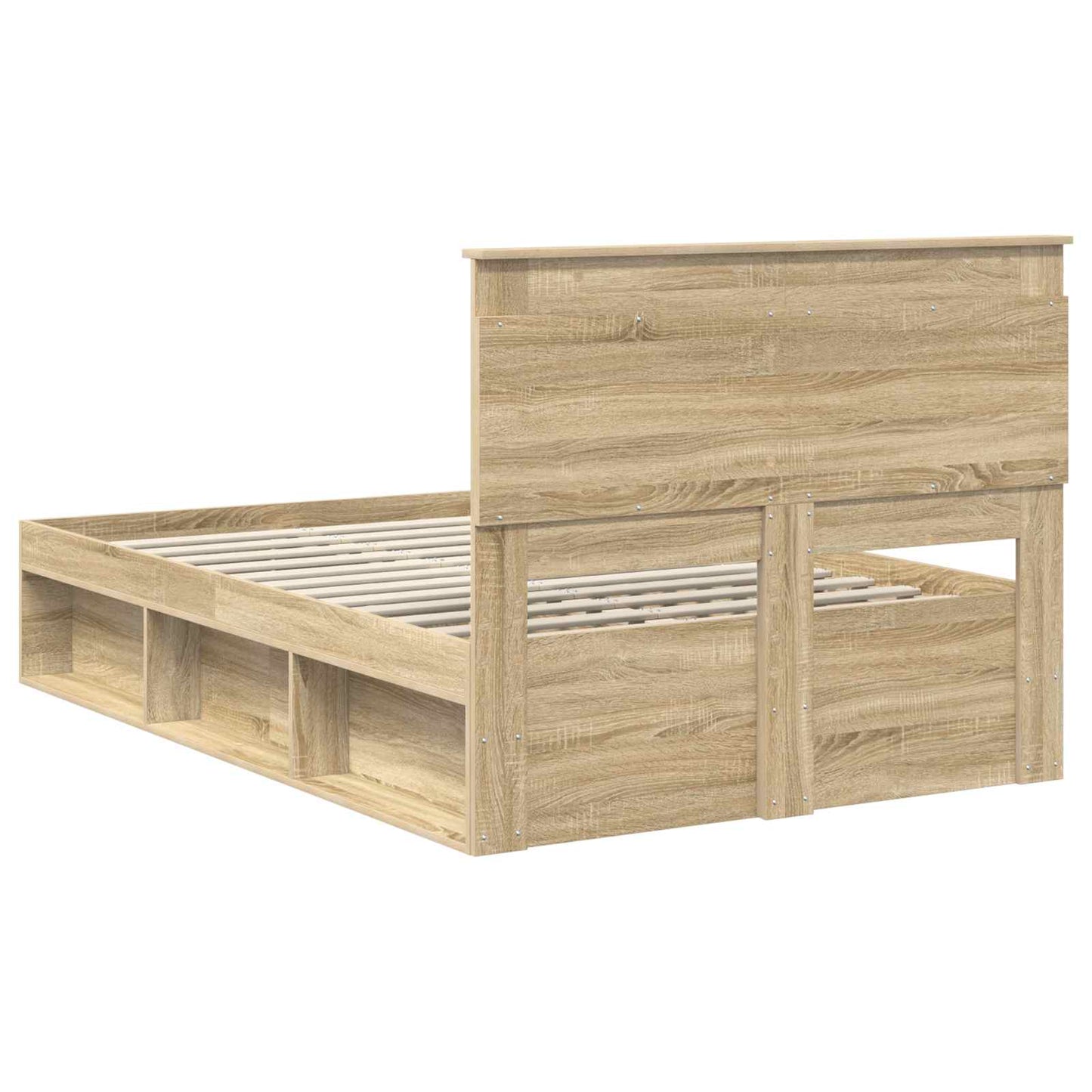 vidaXL Cadre de lit Sonoma 120 x 190 cm Bois de pin massif