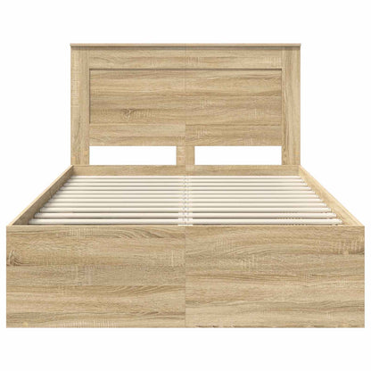 vidaXL Cadre de lit Sonoma 120 x 190 cm Bois de pin massif