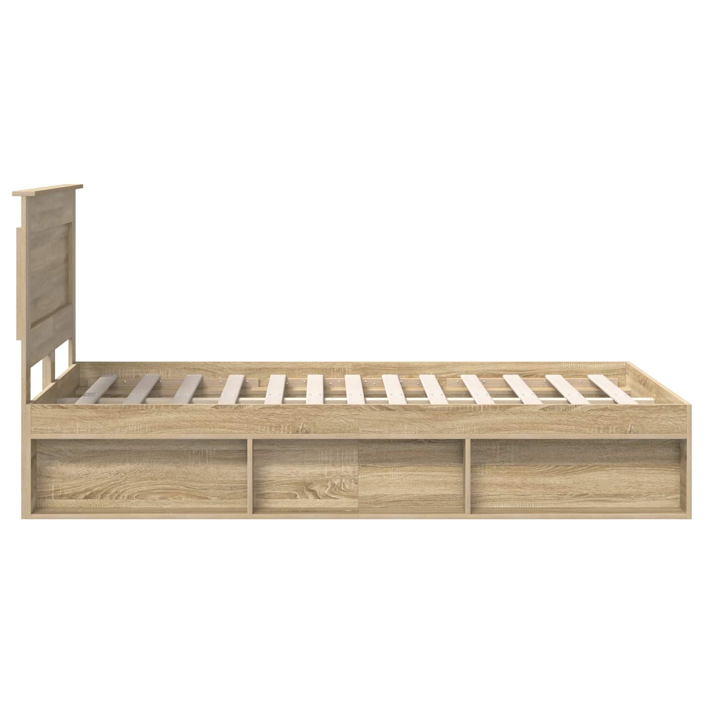 vidaXL Cadre de lit Sonoma 120 x 190 cm Bois de pin massif
