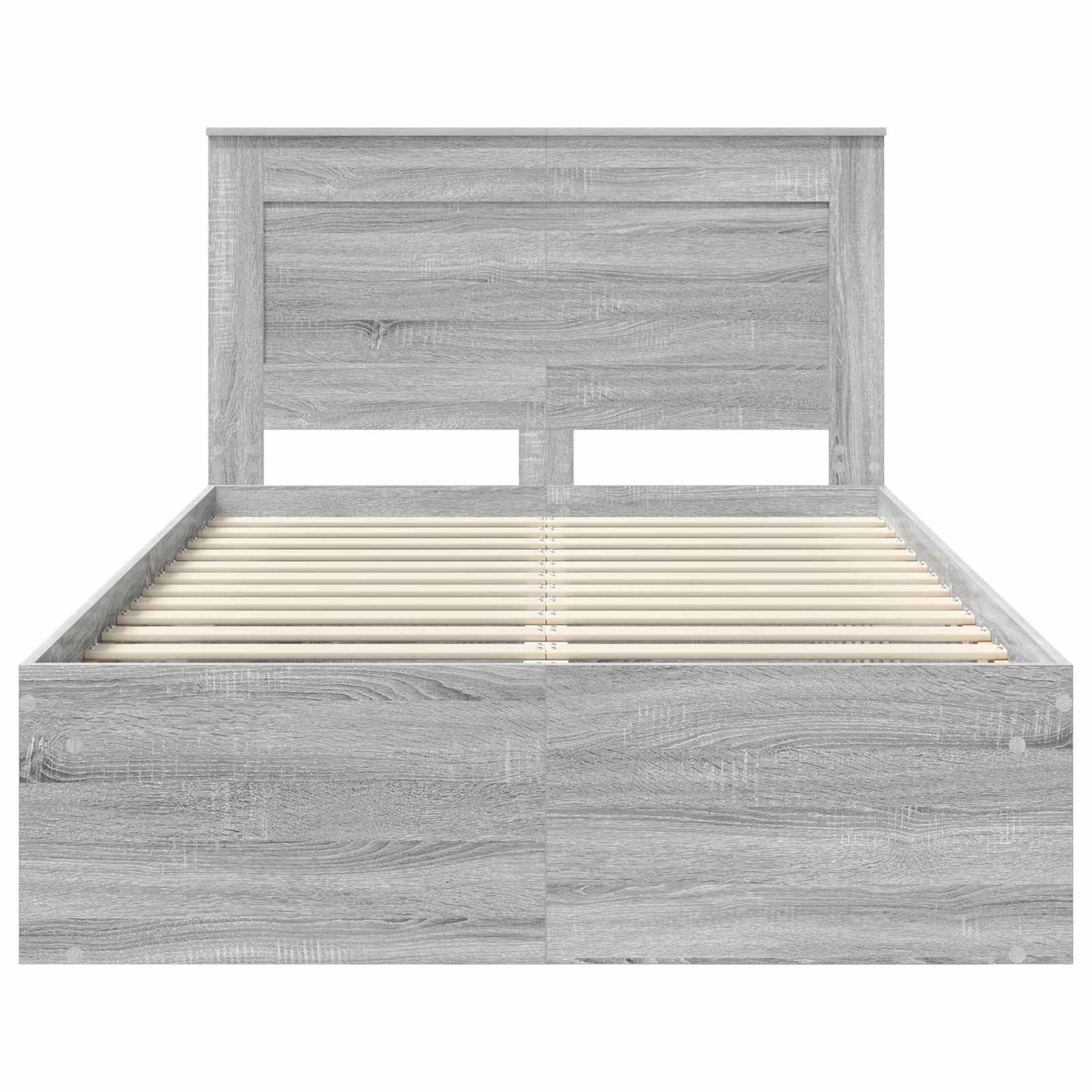 vidaXL Cadre de lit gris Sonoma 120 x 200 cm en pin massif