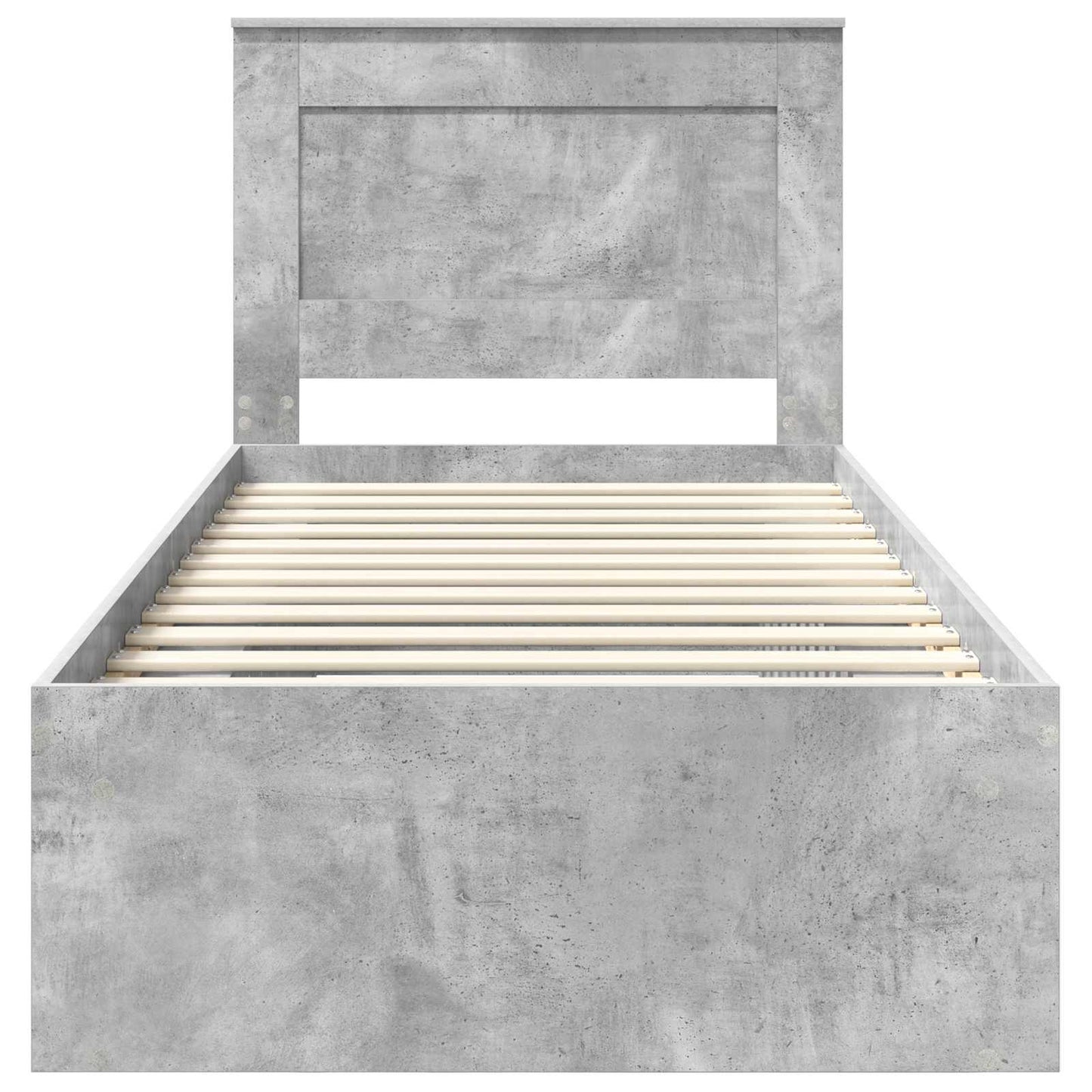 vidaXL Cadre de lit Gris béton 100 x 200 cm Bois de pin massif