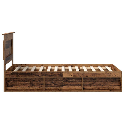 vidaXL Cadre de lit bois de récupération 90 x 190 cm Pin massif