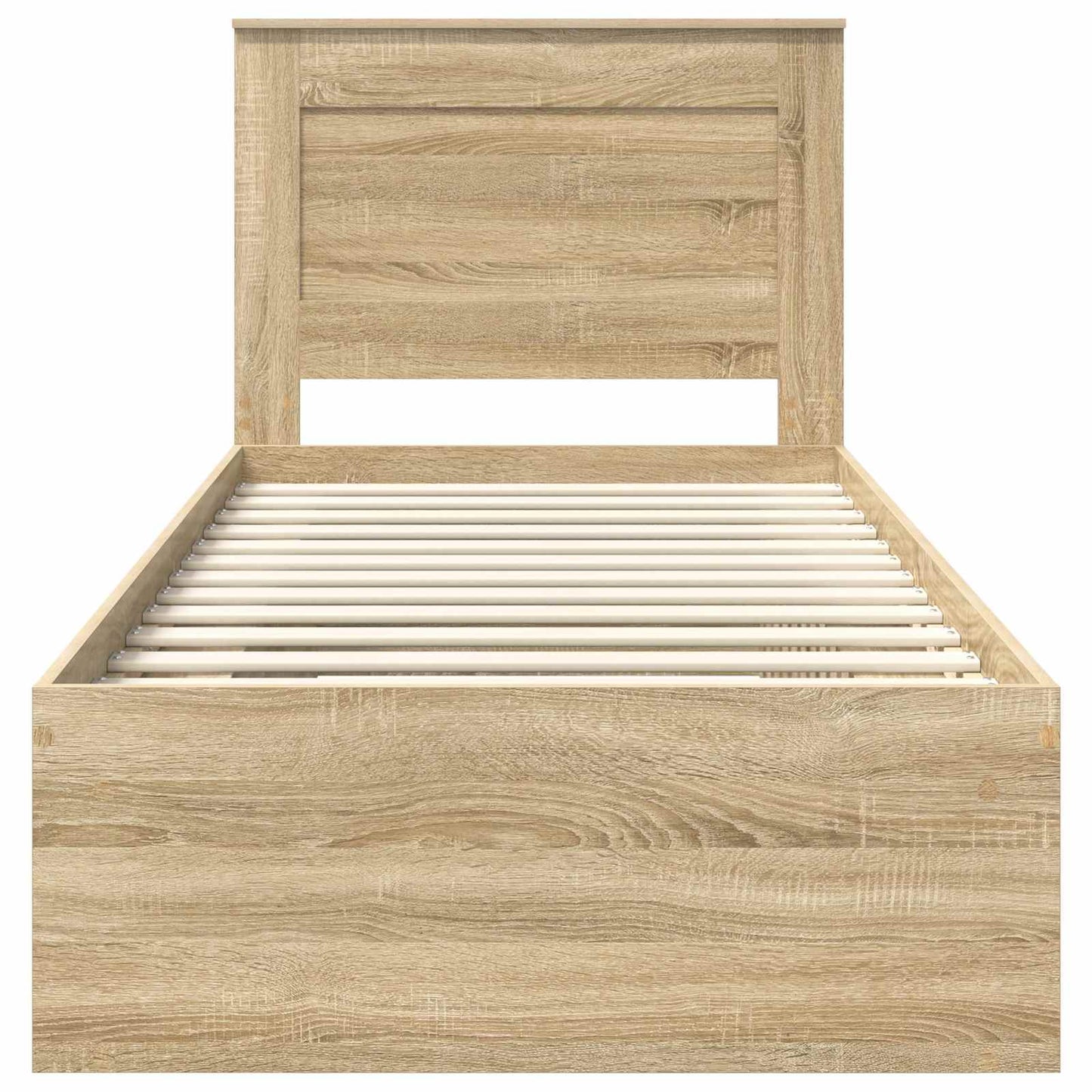 vidaXL Cadre de lit Bois de pin massif Chêne Sonoma 90 x 200 cm