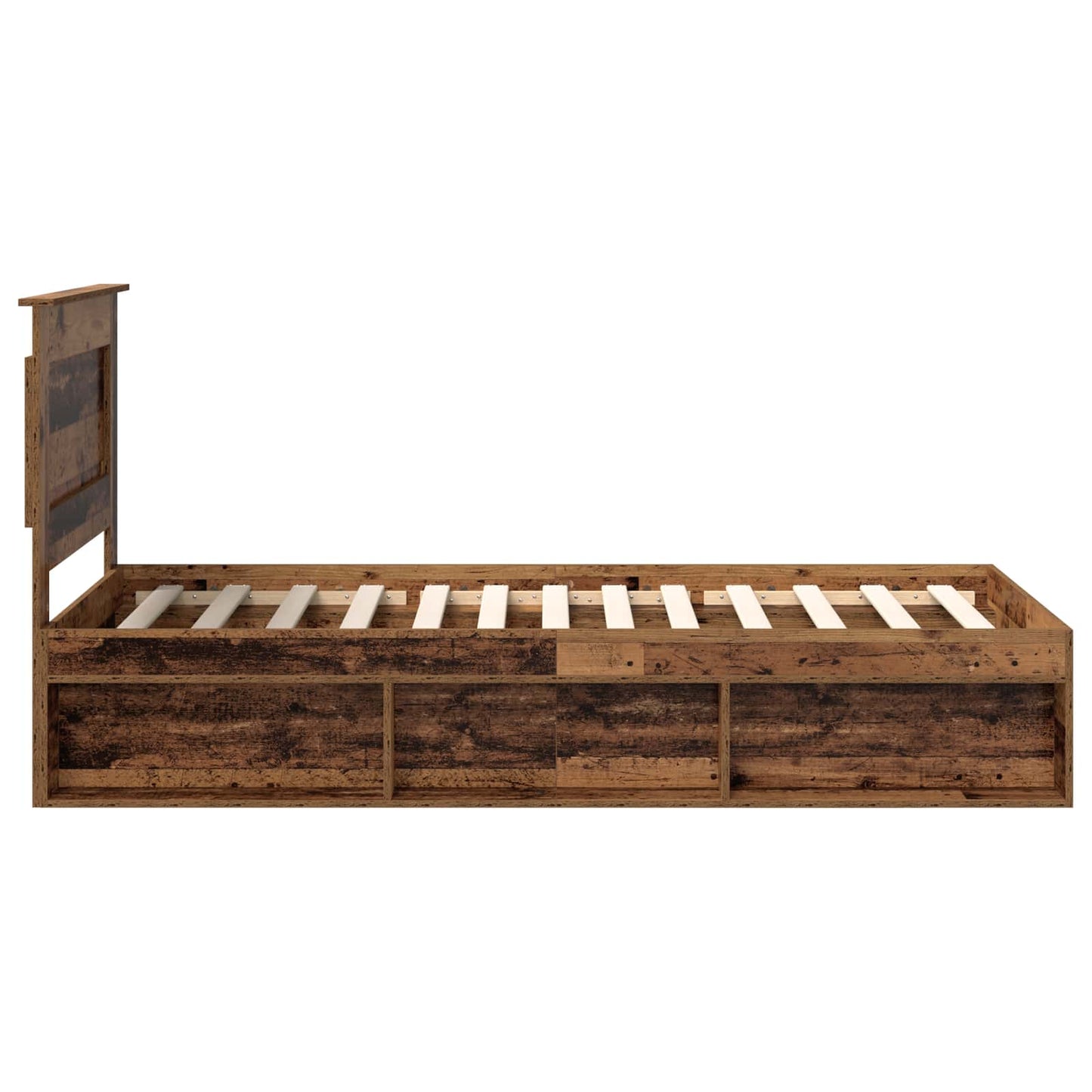 vidaXL Bettrahmen Altholz 90 x 200 cm Massives Kiefernholz
