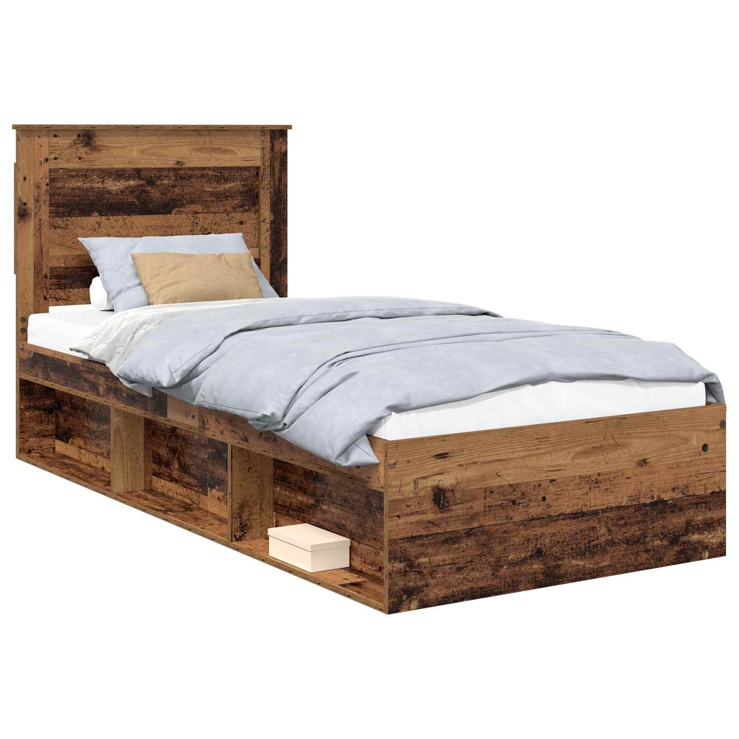 vidaXL Bettrahmen Altholz 75 x 190 cm Massives Kiefernholz