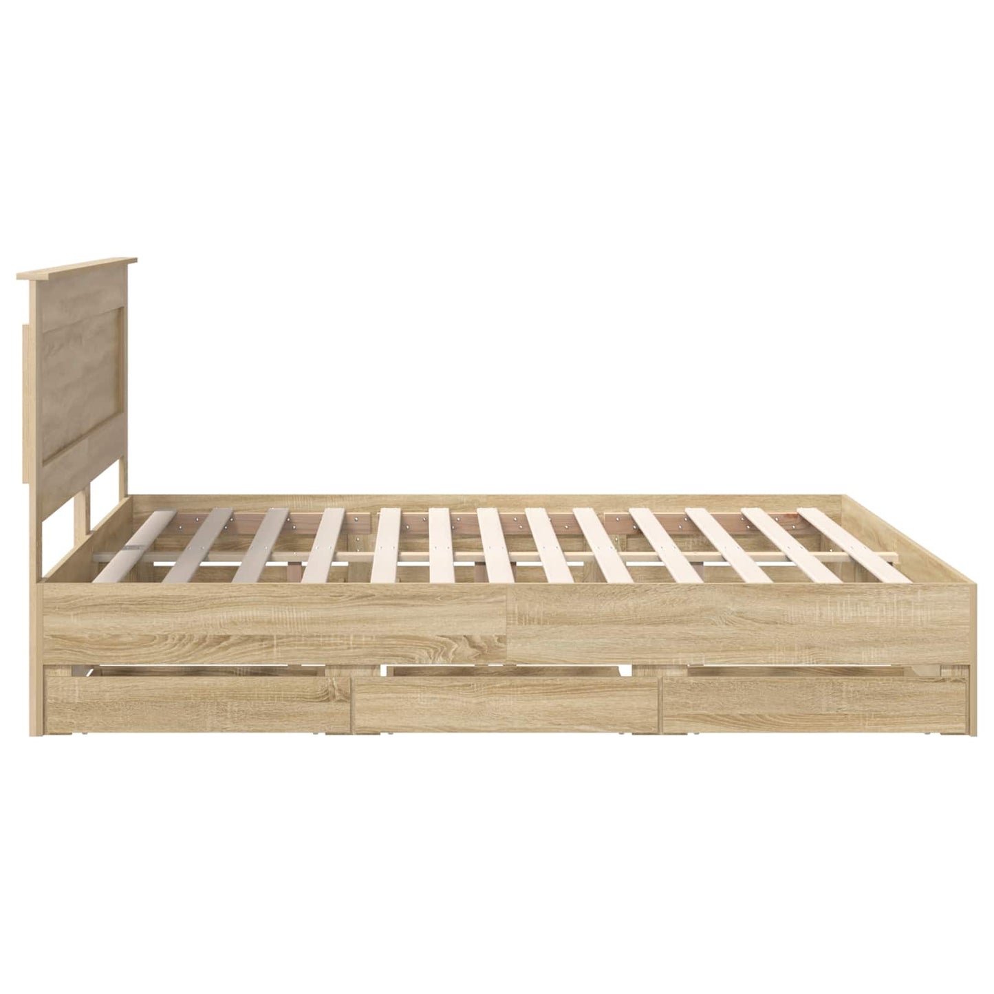 vidaXL Bettrahmen Sonoma-Eiche 200 x 200 cm Ingenieurs Holz