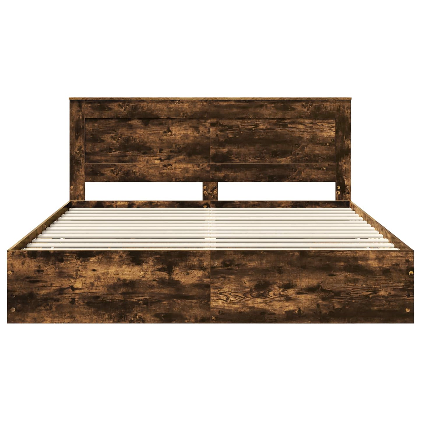 vidaXL Bettrahmen Geräucherte Eiche 180 x 200 cm Ingenieurs Holz