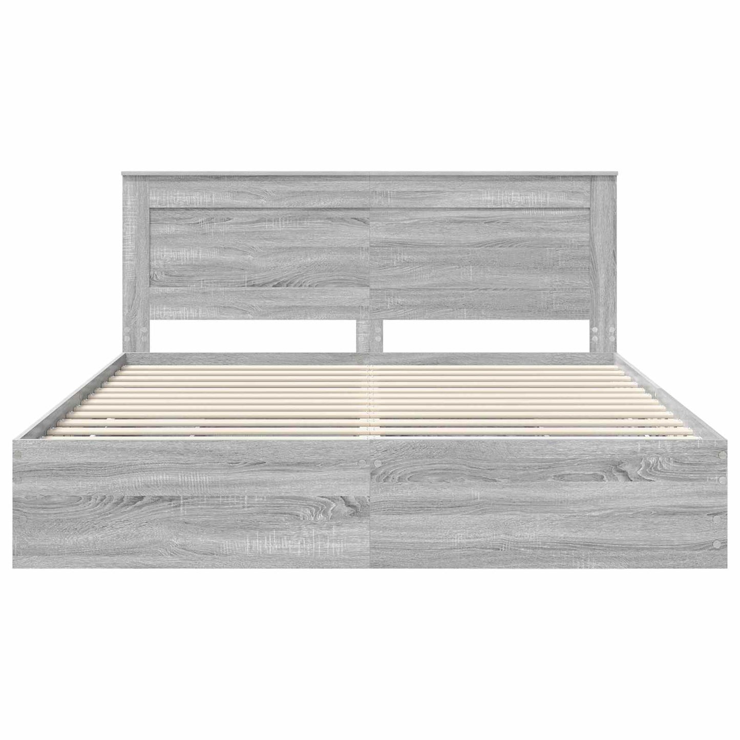vidaXL Bettrahmen Graues Sonoma 180 x 200 cm Ingenieurs Holz