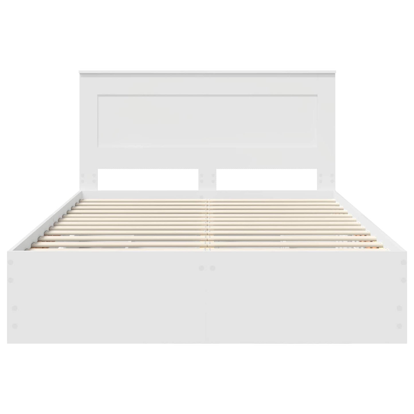 vidaXL Bettrahmen mit Schubladen Weiß 160 x 200 cm Ingenieurs Holz