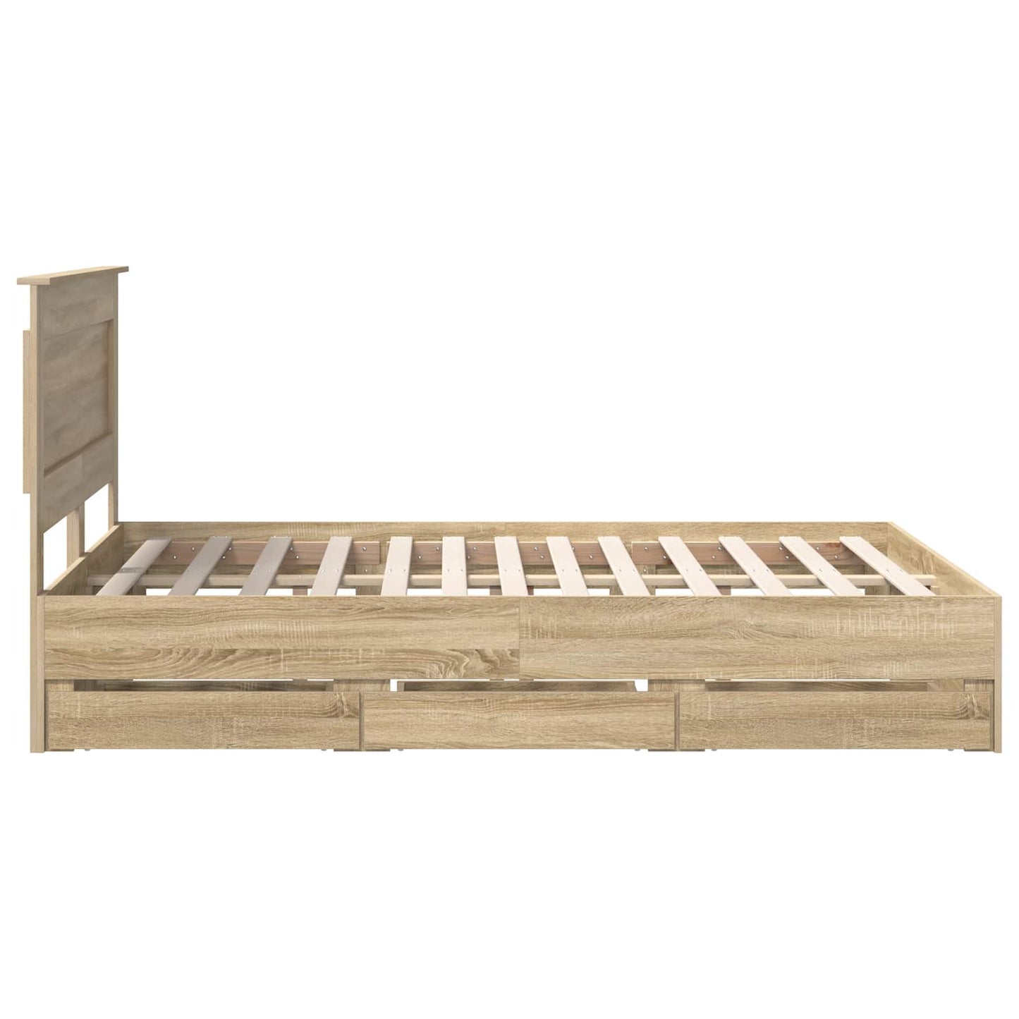 vidaXL Bettrahmen Sonoma-Eiche 160 x 200 cm Ingenieurs Holz
