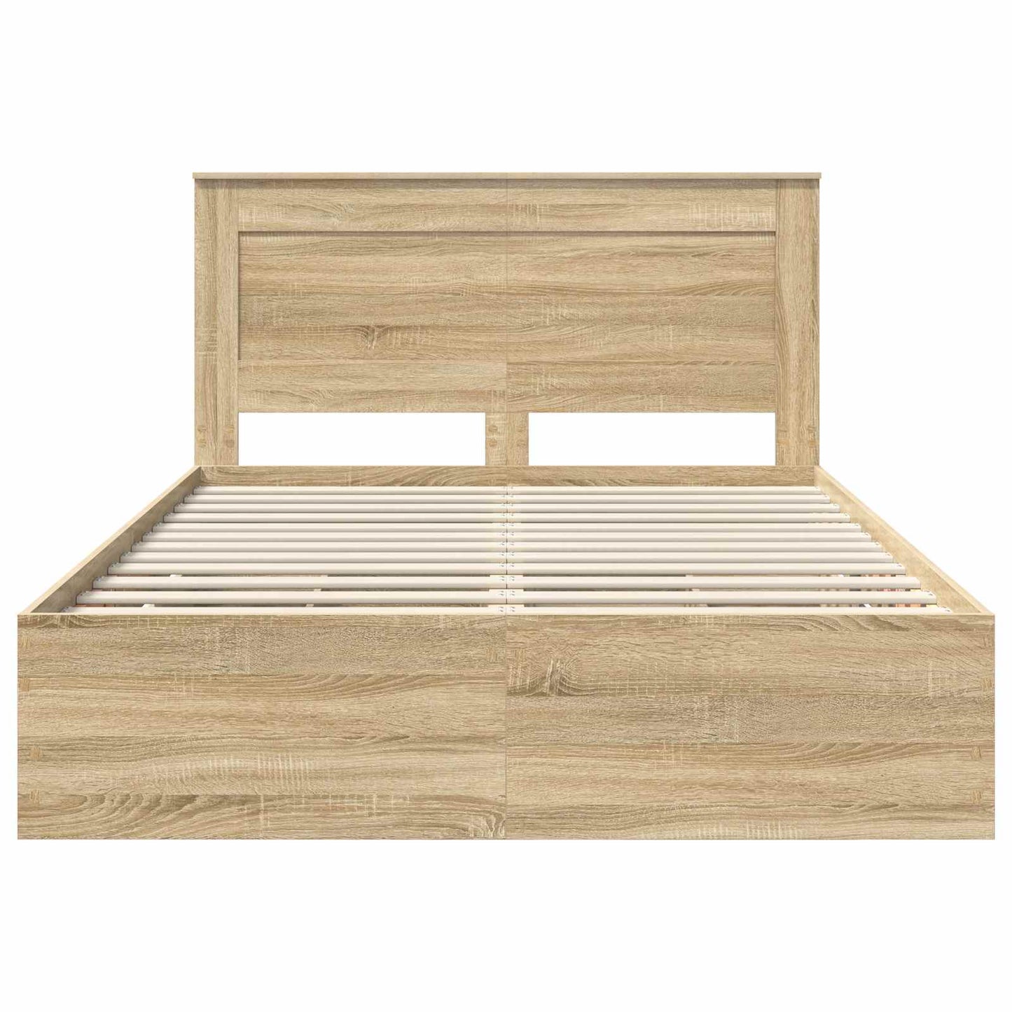 vidaXL Bettrahmen Sonoma-Eiche 150 x 200 cm Ingenieurs Holz