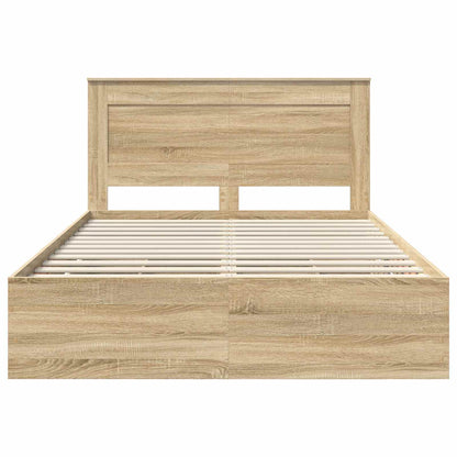 vidaXL Bettrahmen Sonoma-Eiche 150 x 200 cm Ingenieurs Holz