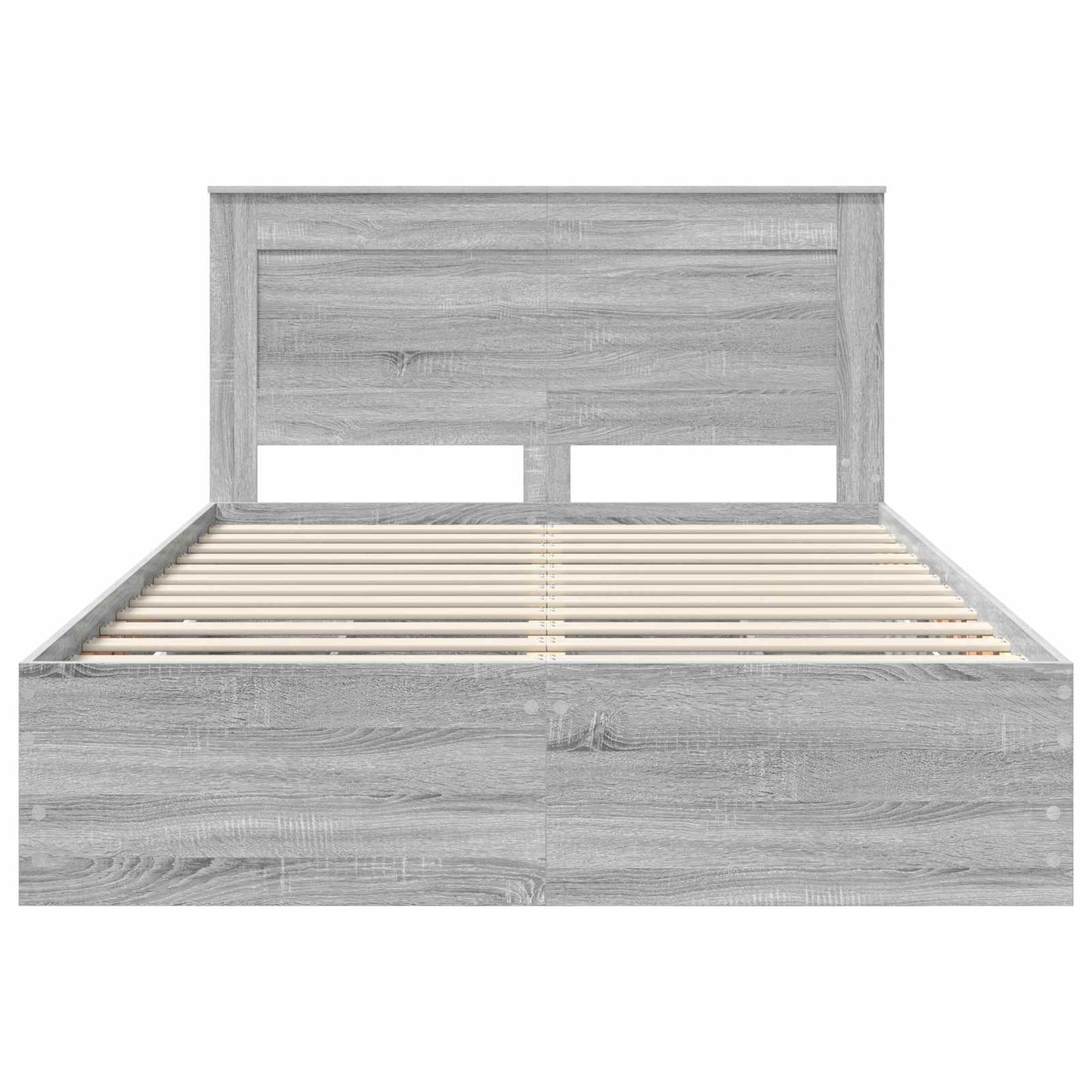 vidaXL Bettrahmen Graues Sonoma 150 x 200 cm Ingenieurs Holz
