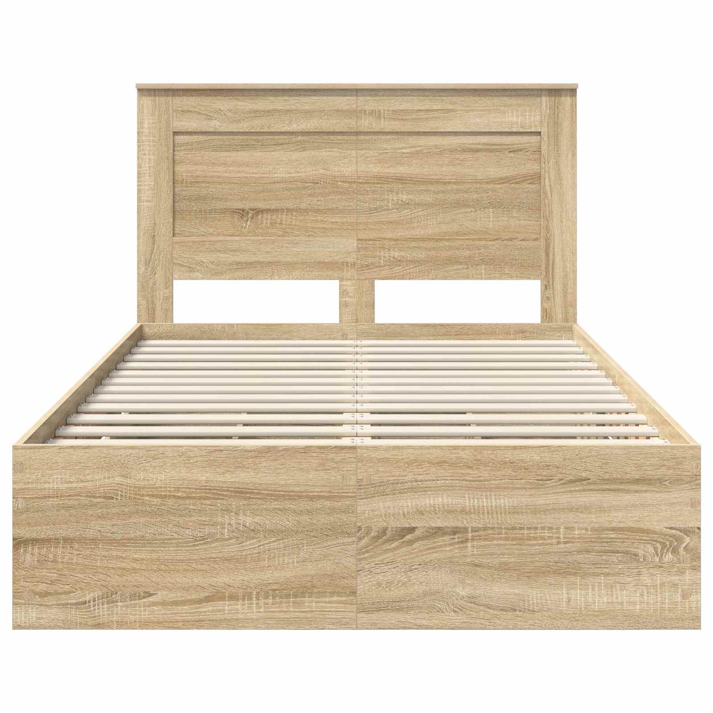 vidaXL Bettrahmen Sonoma-Eiche 120 x 190 cm Ingenieurs Holz