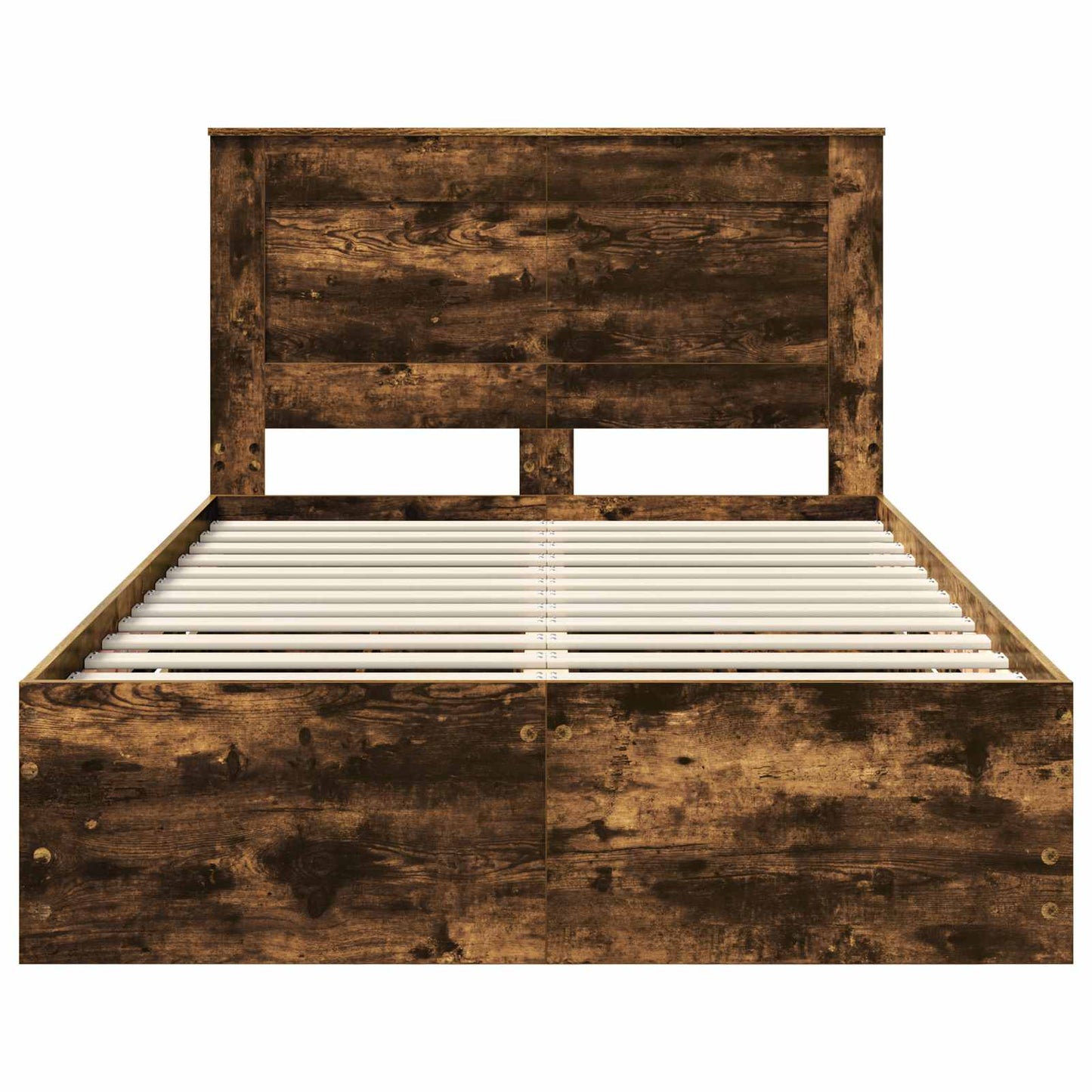 vidaXL Bettrahmen Geräucherte Eiche 120 x 190 cm Ingenieurs Holz