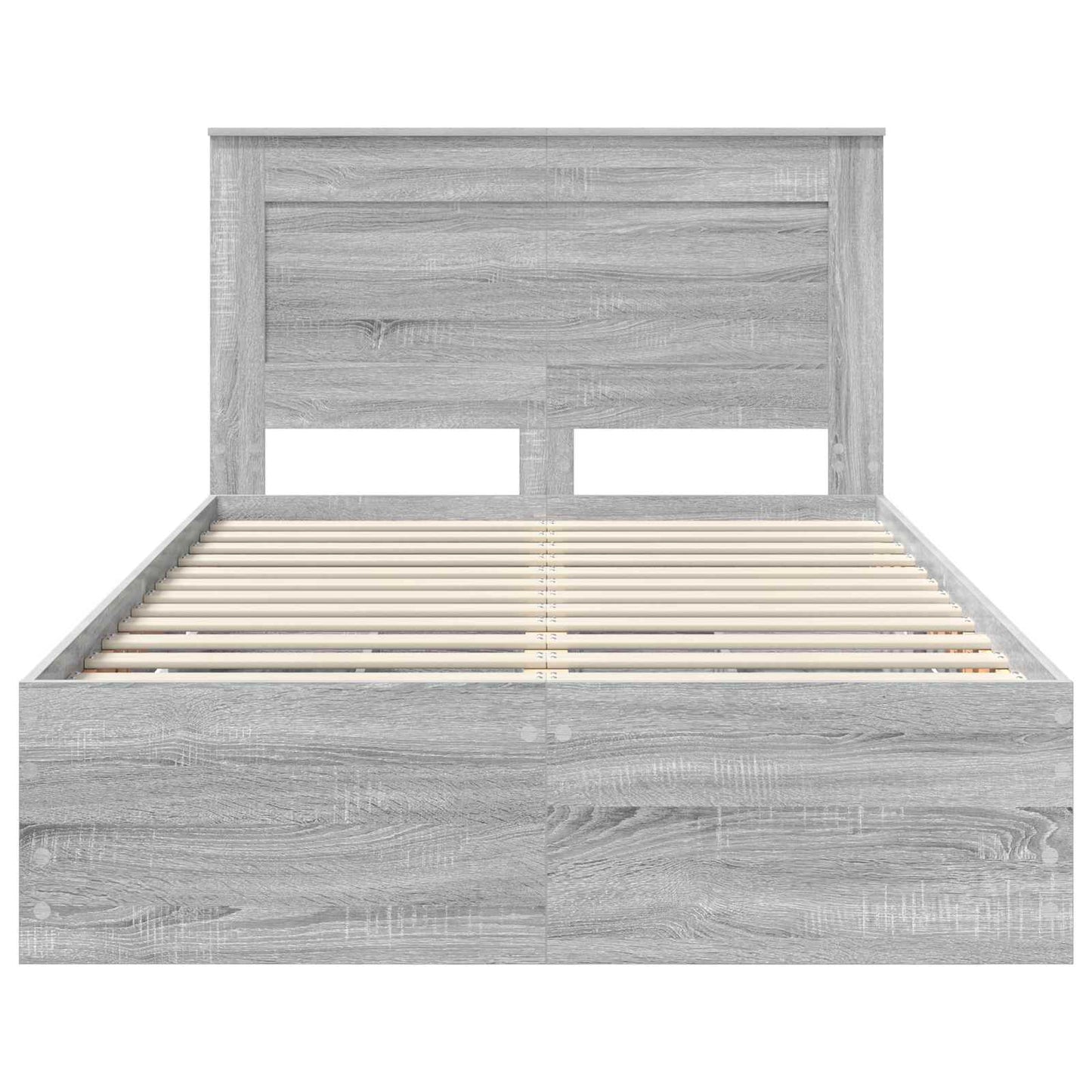 vidaXL Bettrahmen Graues Sonoma 120 x 190 cm Ingenieurs Holz