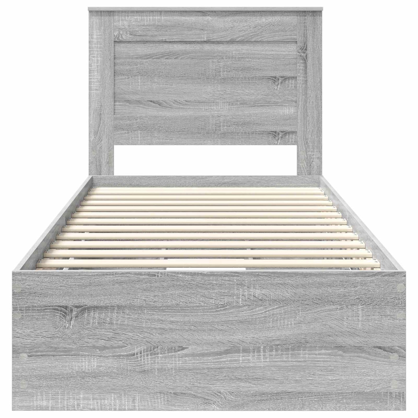 vidaXL Bettrahmen Graues Sonoma 75 x 190 cm Ingenieurs Holz