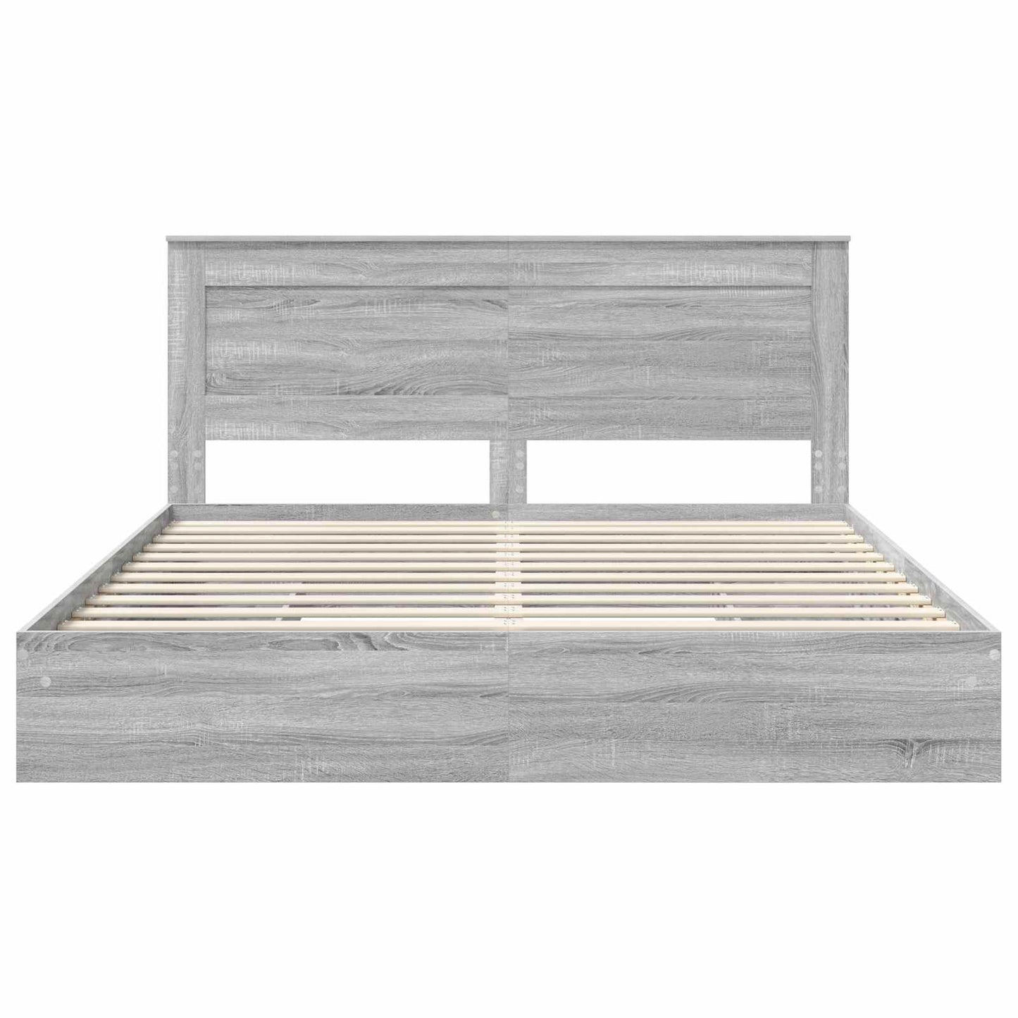 vidaXL Aufbewahrungsbett Graues Sonoma 200 x 200 cm Holzwerkstoff