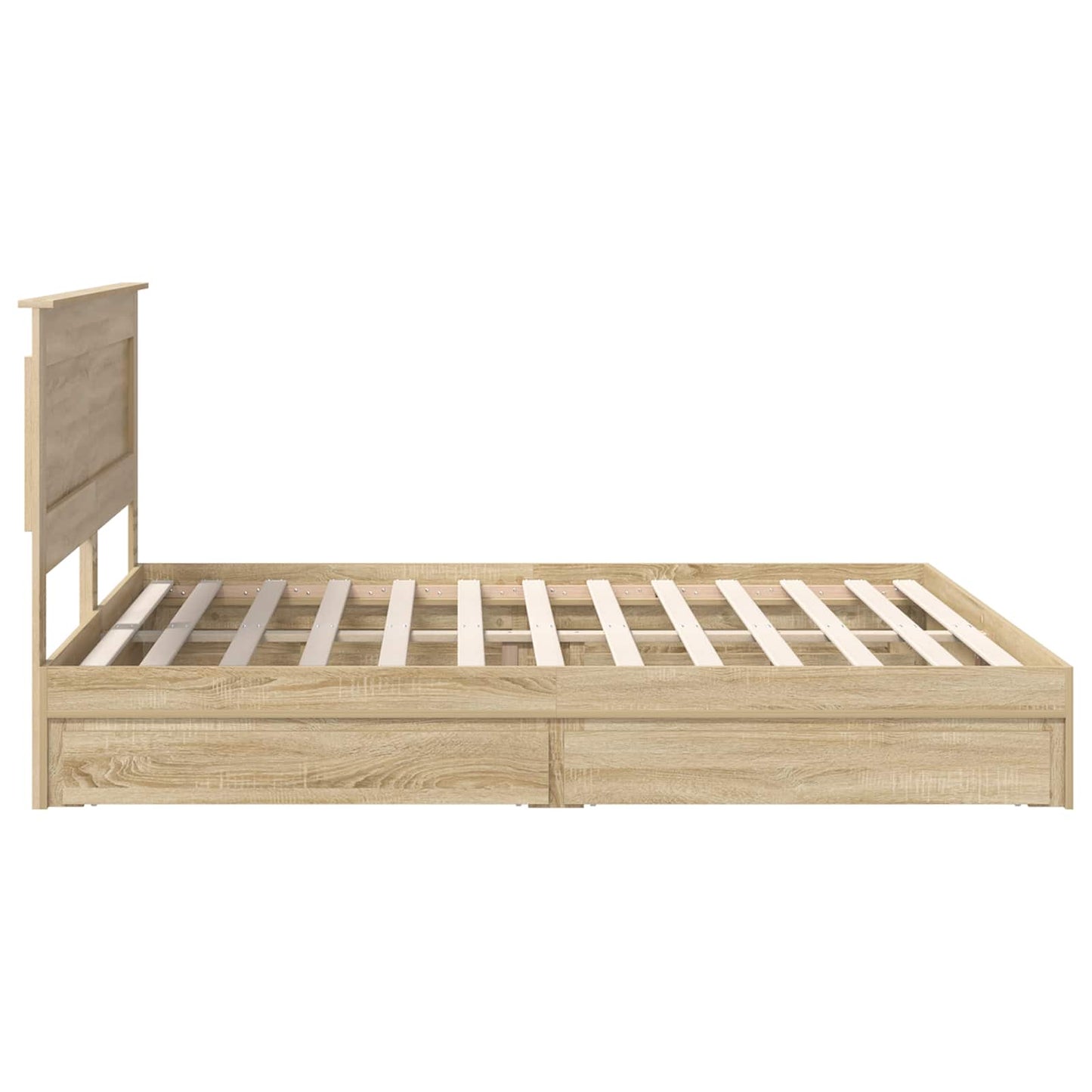 vidaXL Aufbewahrungsbett Sonoma-Eiche 180 x 200 cm Holzwerkstoff