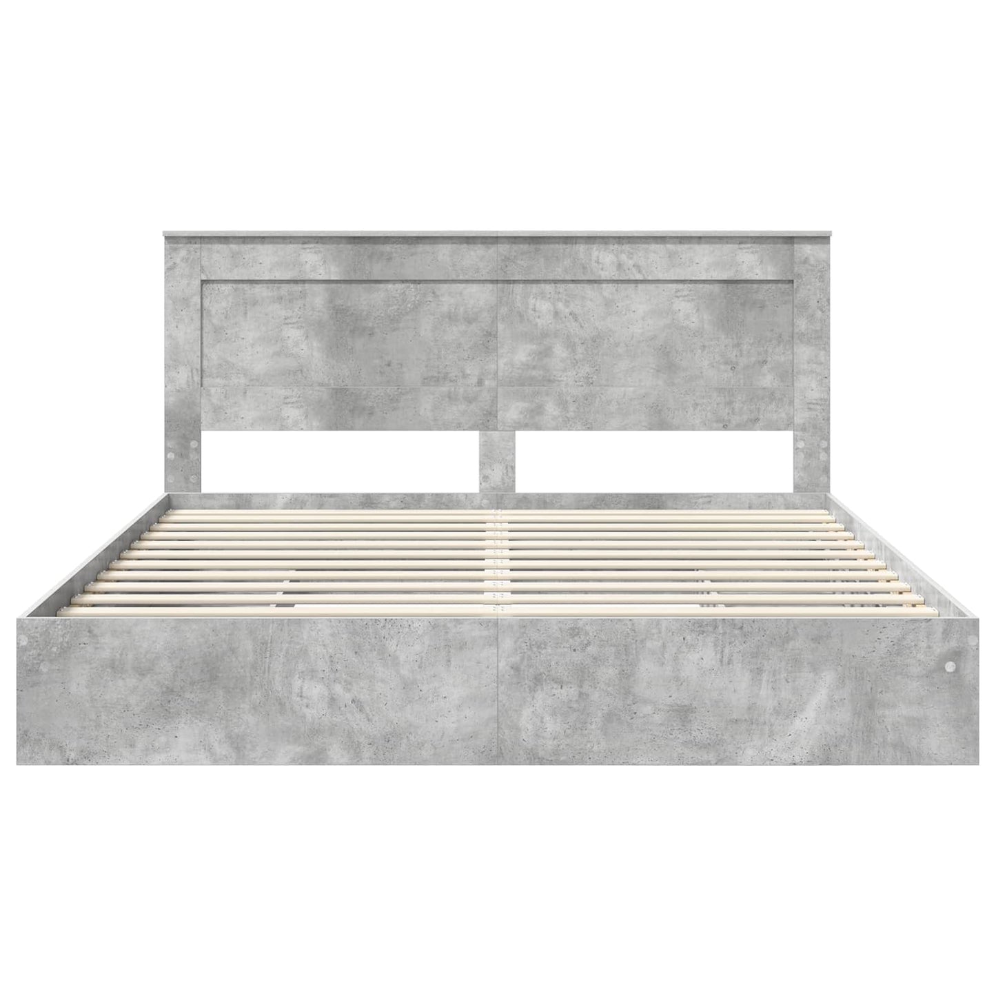 vidaXL Aufbewahrungsbett Beton Grau 180 x 200 cm Holzwerkstoff