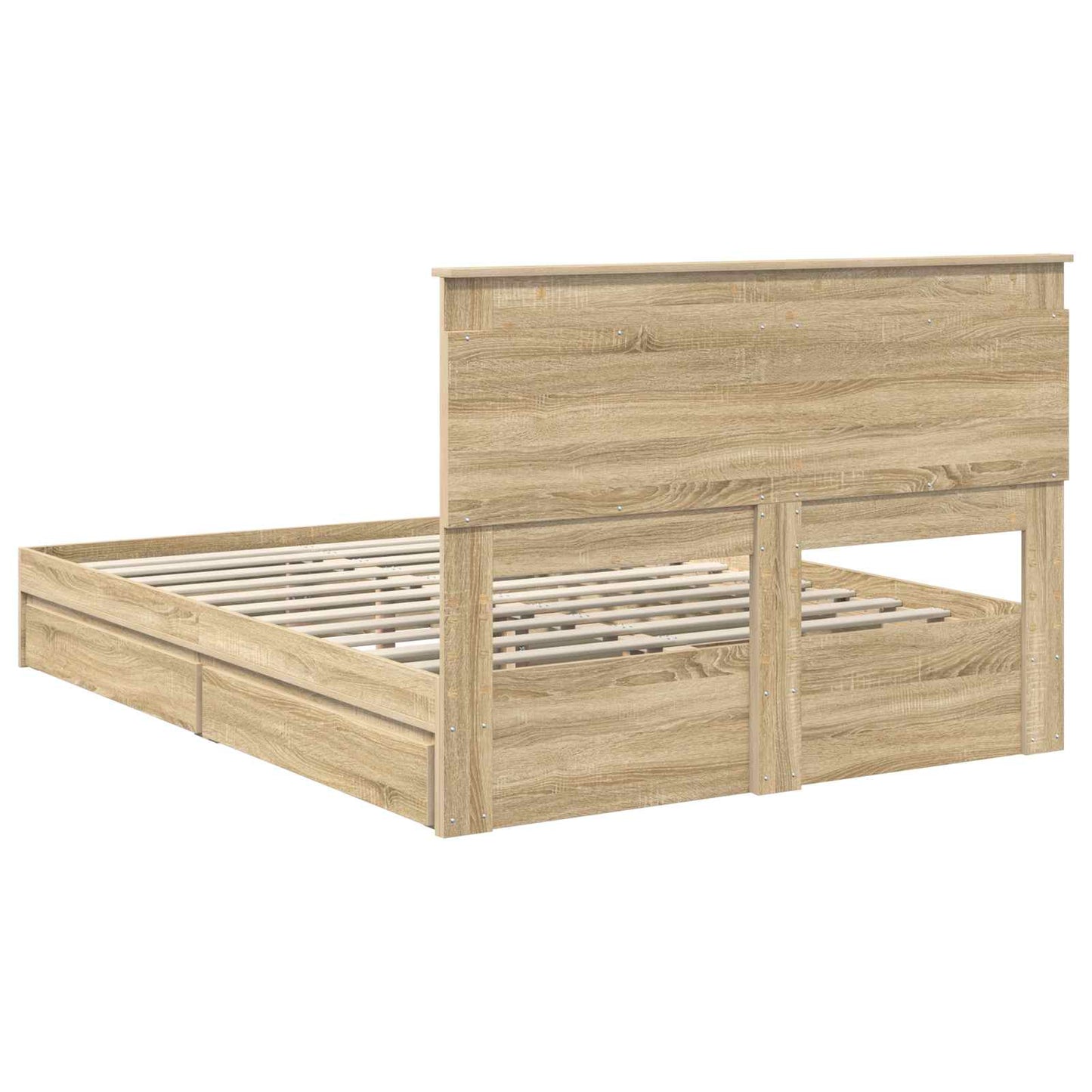 vidaXL Aufbewahrungsbett Sonoma-Eiche 160 x 200 cm Holzwerkstoff