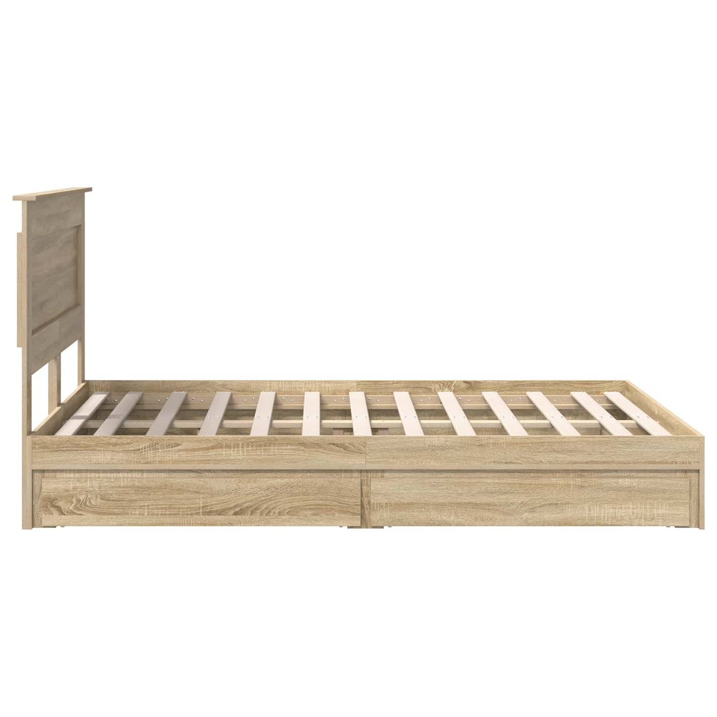 vidaXL Aufbewahrungsbett Sonoma-Eiche 160 x 200 cm Holzwerkstoff