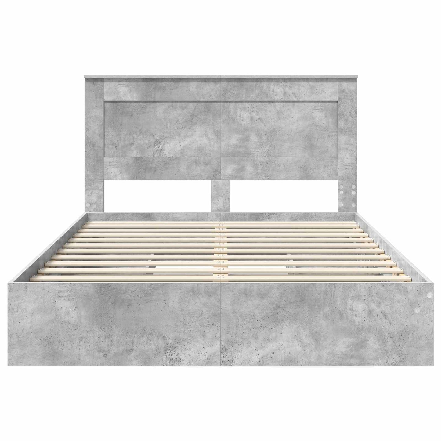 vidaXL Aufbewahrungsbett Beton Grau 150 x 200 cm Holzwerkstoff
