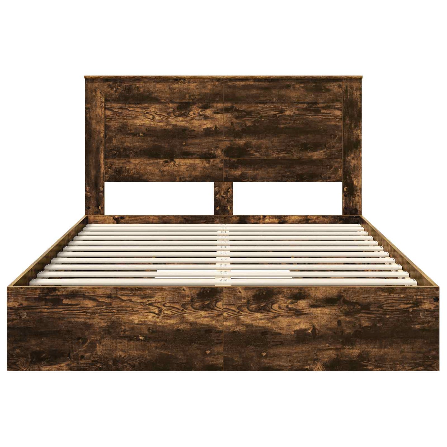vidaXL Aufbewahrungsbett Geräucherte Eiche 150 x 200 cm Holzwerkstoff