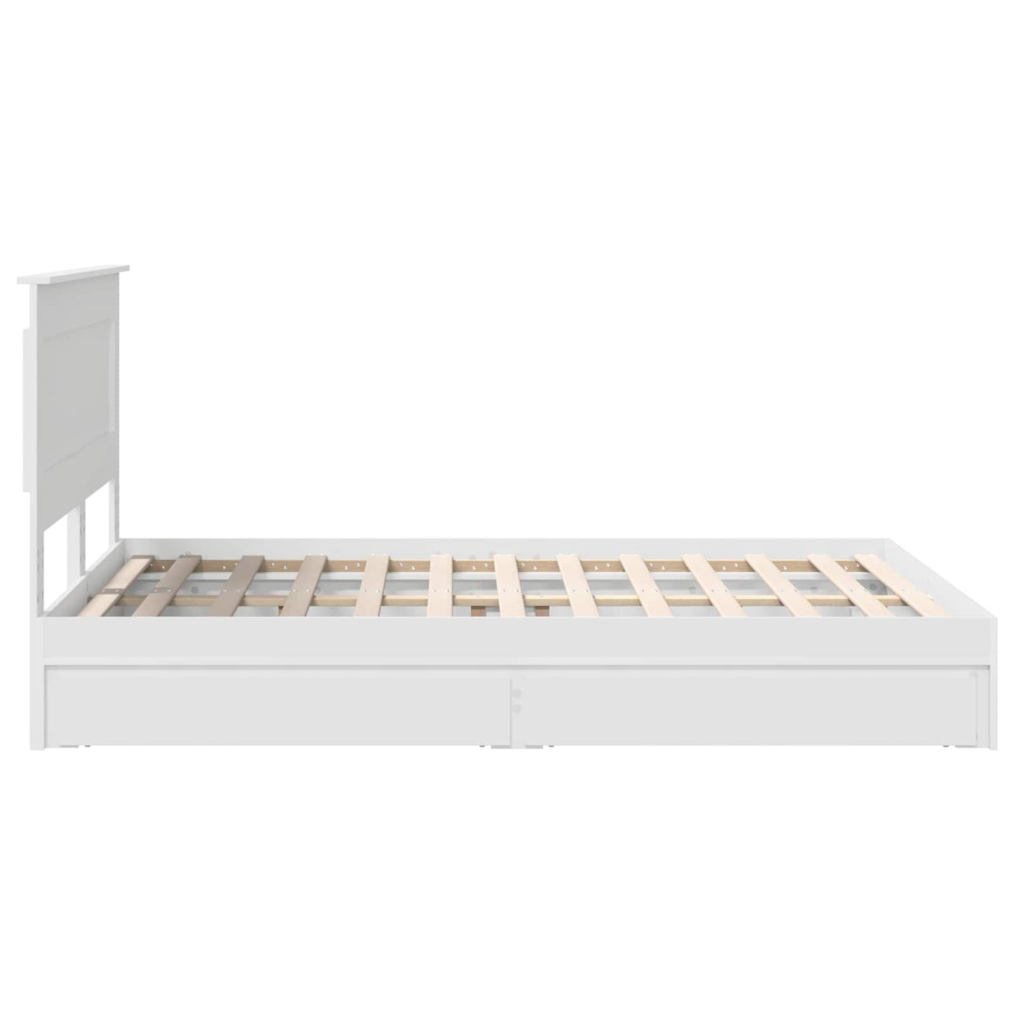 vidaXL Lit de rangement avec tête de lit Blanc 140 x 190 cm Bois d'ingénierie
