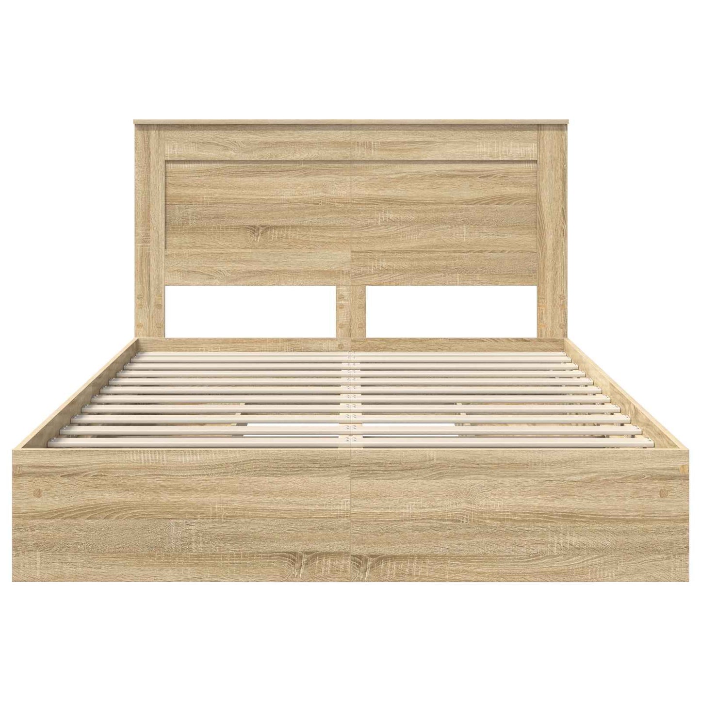 vidaXL Aufbewahrungsbett Sonoma-Eiche 140 x 190 cm Holzwerkstoff