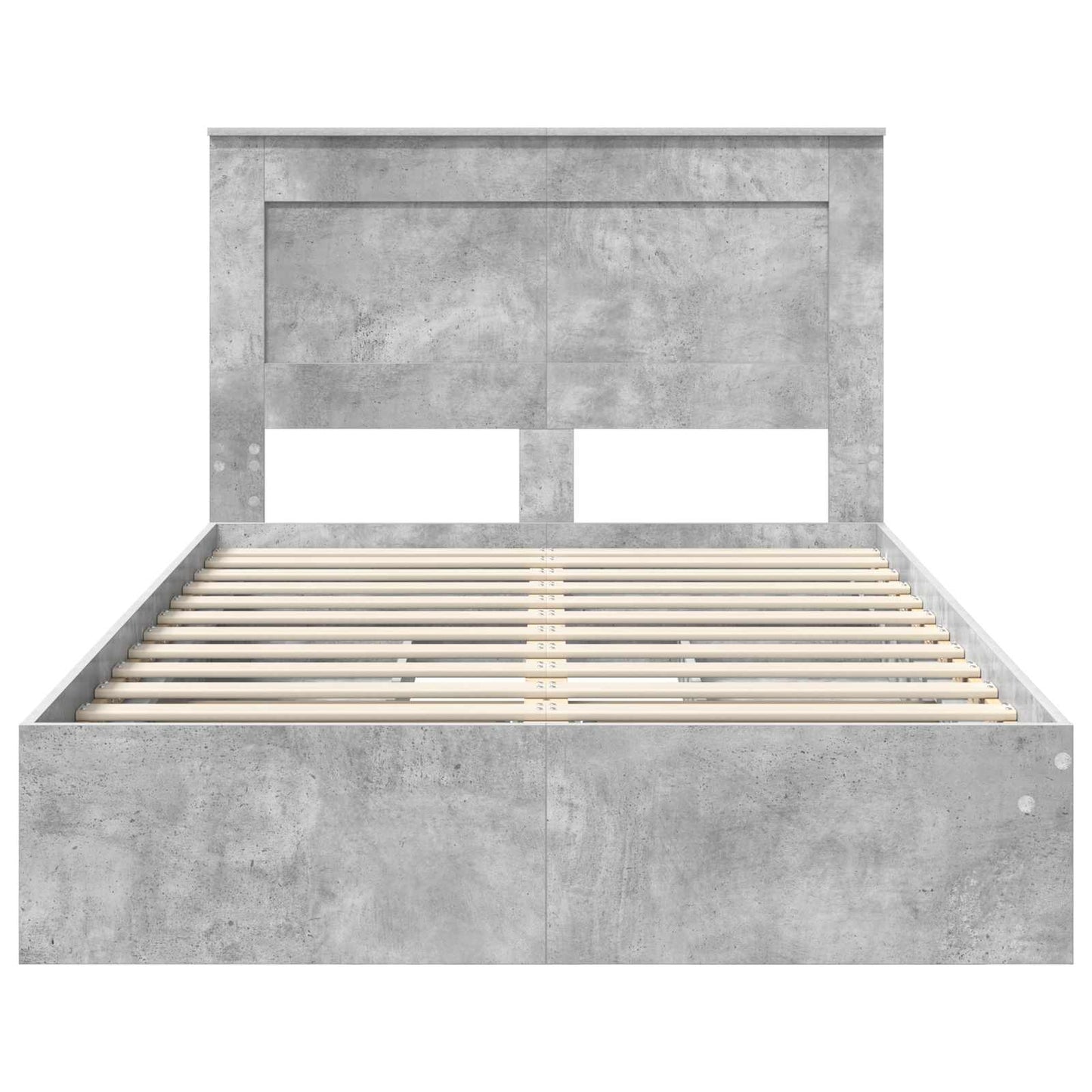 vidaXL Aufbewahrungsbett Beton Grau 135 x 190 cm Holzwerkstoff