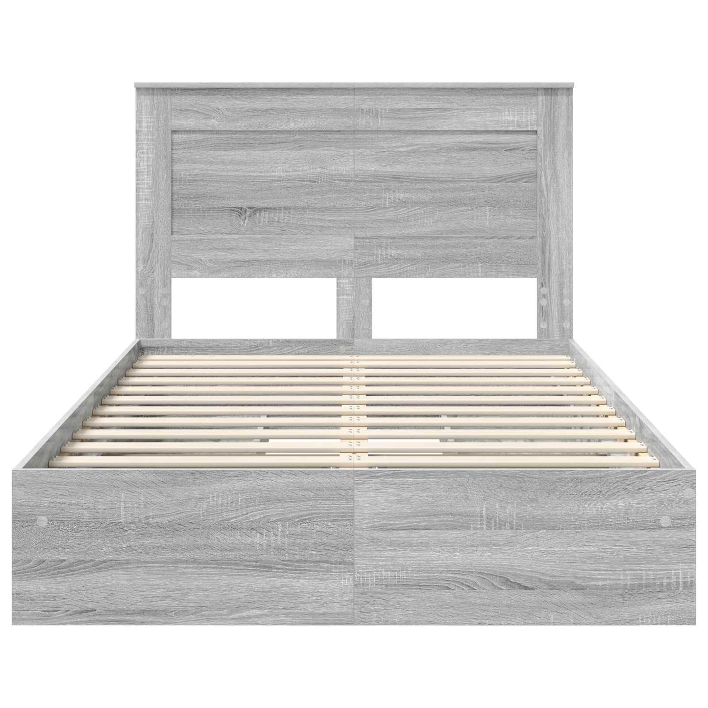 vidaXL Aufbewahrungsbett Graues Sonoma 135 x 190 cm Holzwerkstoff