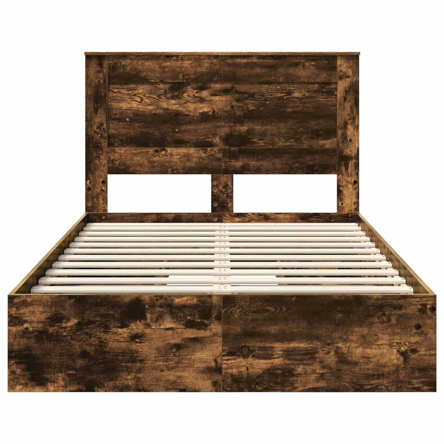 vidaXL Aufbewahrungsbett Geräucherte Eiche 120 x 190 cm Holzwerkstoff