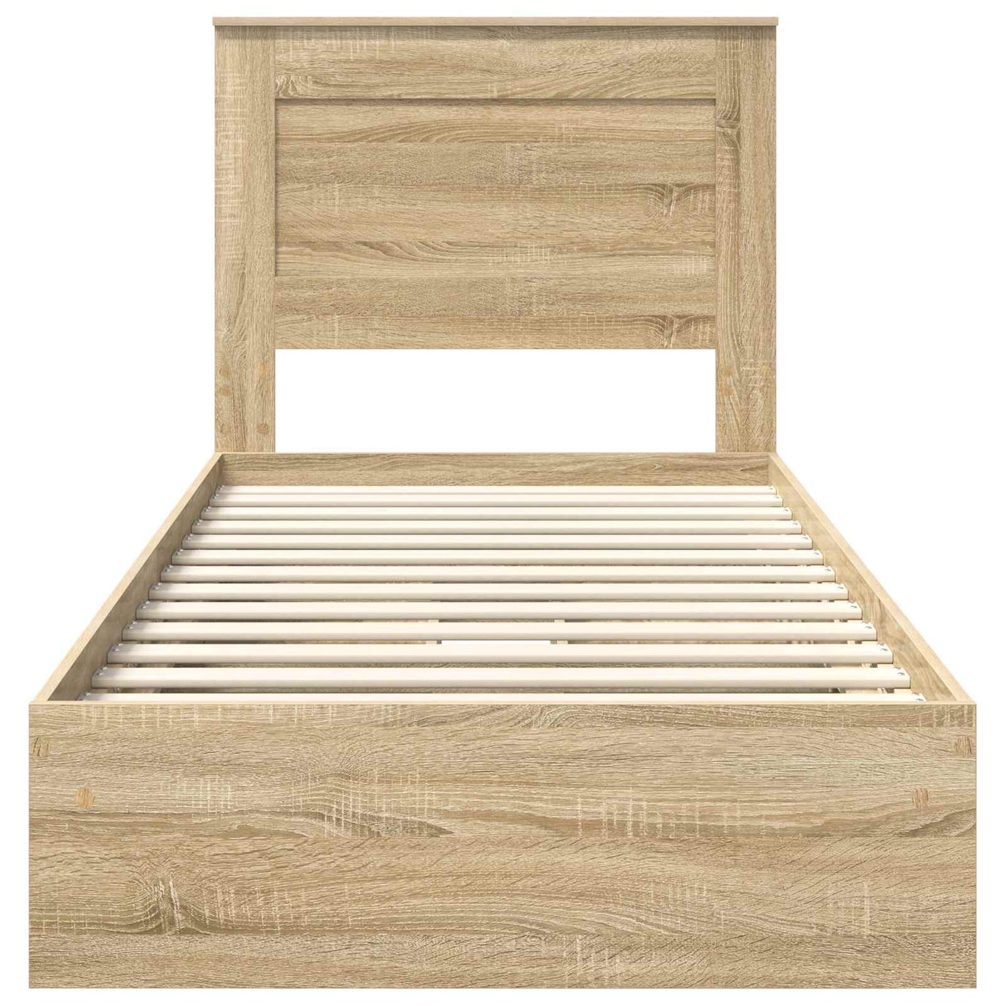 vidaXL Lit de rangement chêne Sonoma 100 x 200 cm bois d'ingénierie